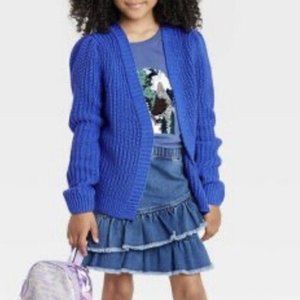 Cat & Jack Girls Blue Knit Jacket